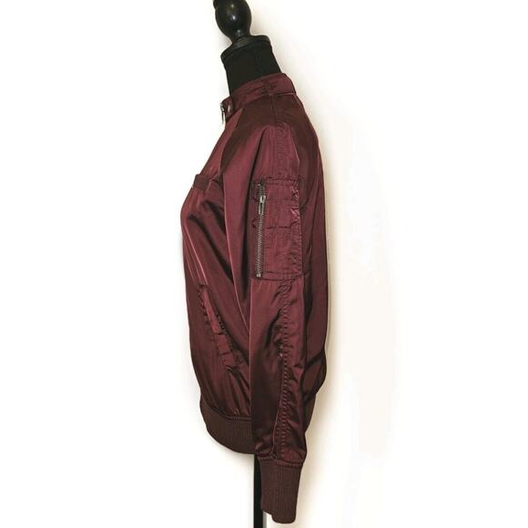 Women's Members Only Satin Cafe Racer Satin Bomber Jacket Size XS - Picture 4 of 12